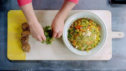 Fettuccine and Black Bean Beef Burgers