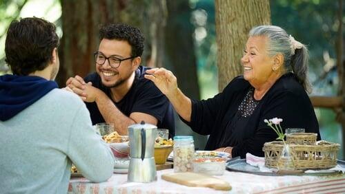 Michel Barrette, Mehdi Bousaidan et Ginette Reno