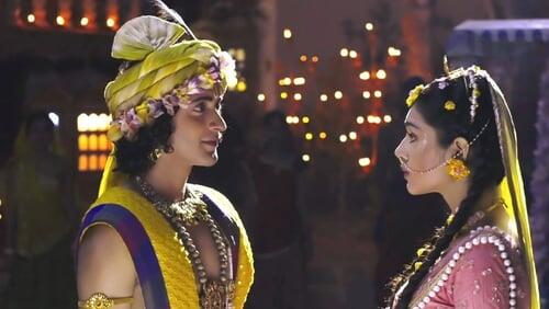 Krishna Grabs Radha's Attention