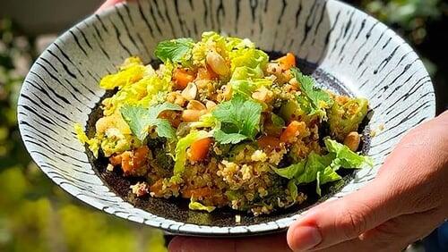 Wok de légumes & Tartine œuf mimosa