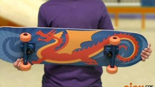 The Boy With the Dragon Skateboard