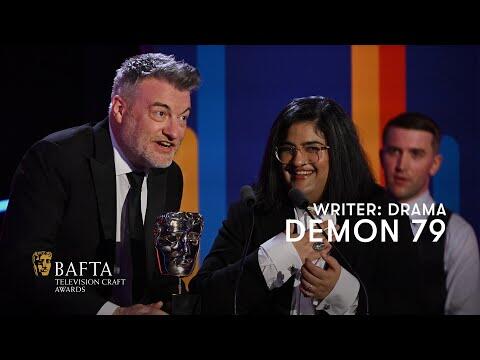 Bisha K. Ali and Charlie Brooker win Writer: Drama for Demon 79 | BAFTA TV Craft Awards 2024