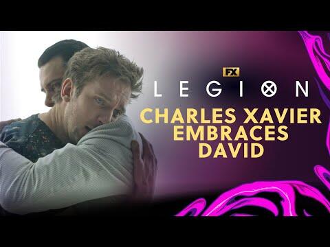 Charles Xavier Embraces David Scene