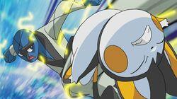 The Club Battle Hearts of Fury, Emolga Versus Sawk!