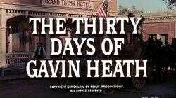 The Thirty Days of Gavin Heath The Thirty Days of Gavin Heath