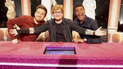 Ed Sheeran, Chris Kamara, Nadia Sawalha, Chris Ramsey, Louis Walsh