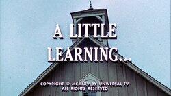 A Little Learning A Little Learning