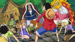 Defensive Battle of Zou - Luffy and Zunisha!