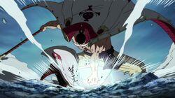 Marine Headquarters Crumbles! Whitebeard's Silent Rage!