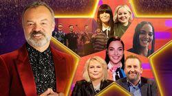 Gal Gadot, Claudia Winkleman, Jennifer Saunders, Tessa Thompson, Nicola Coughlan, Lee Mack, McFly