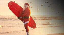 Surfing Santa